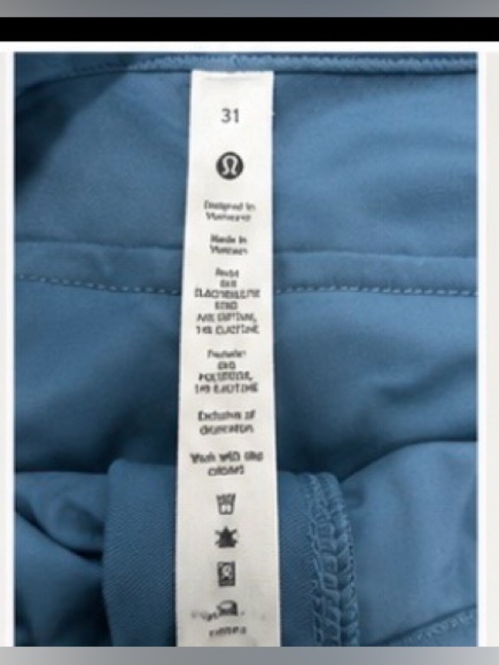 lululemon City Sleek 5 Pocket Wide Leg Crop Pants Size 31 Light Blue Utilitech - Picture 3 of 6